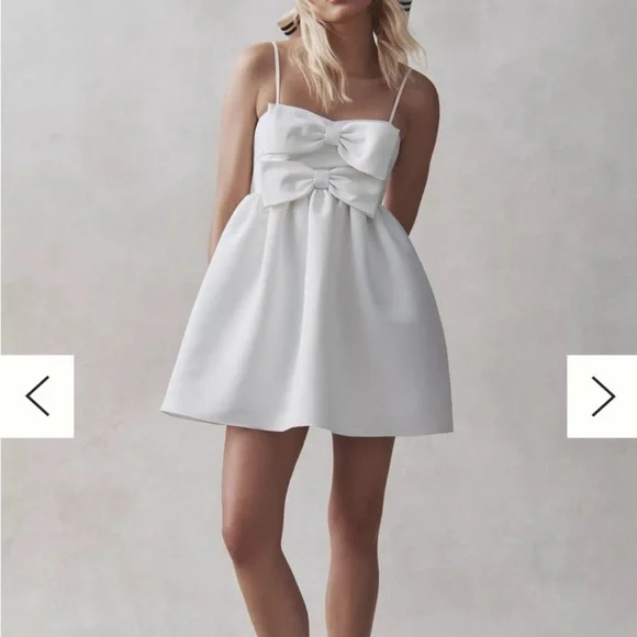 strapless open back dress Sachin & Babi Blaine Strapless Bow Taffeta Midi Dress  katie + hubbell